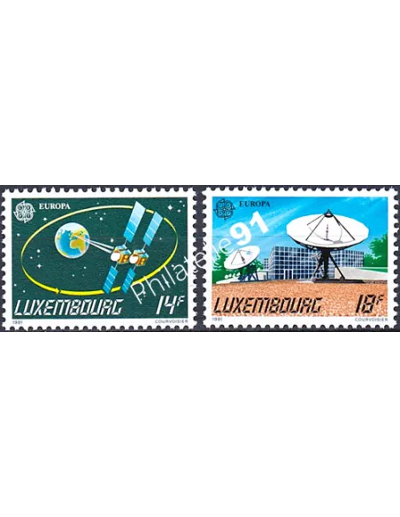 Luxembourg, n° 1221 à 1222, EUROPA 1991, collection timbre Europe