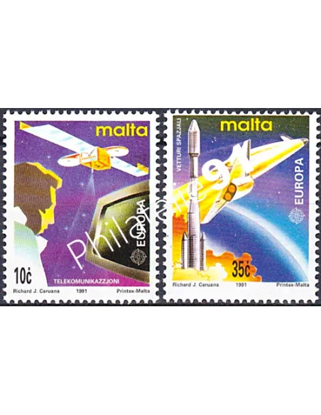Malte, n° 833 à 834, EUROPA 1991, collection timbre Europe