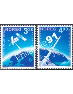 Norvège, n° 1019 à 1020, EUROPA 1991, collection timbre Europe
