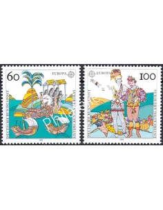 Allemagne, RFA, n° 1436 à 1437, EUROPA 1992, collection timbre Europe
