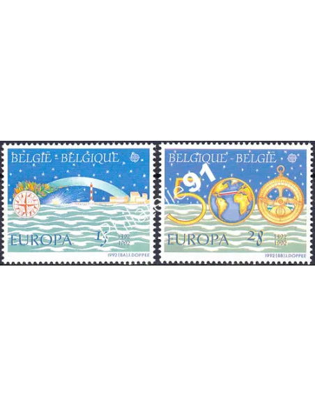 Belgique, n° 2454 à 2455, EUROPA 1992, collection timbre Europe