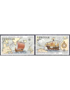 Iles Féroé, n° 225 à 226, EUROPA 1992, collection timbre Europe