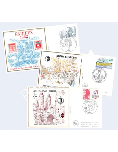 Lot de Blocs CNEP sur enveloppes 1er Jour, Colection timbres France