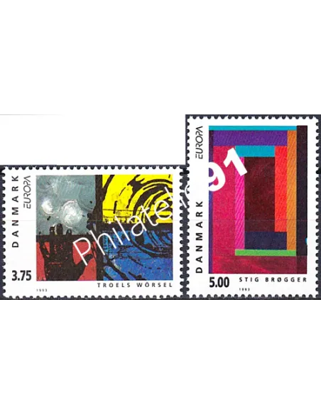 Danemark, n° 1055 à 1056, EUROPA 1993, collection timbre Europe