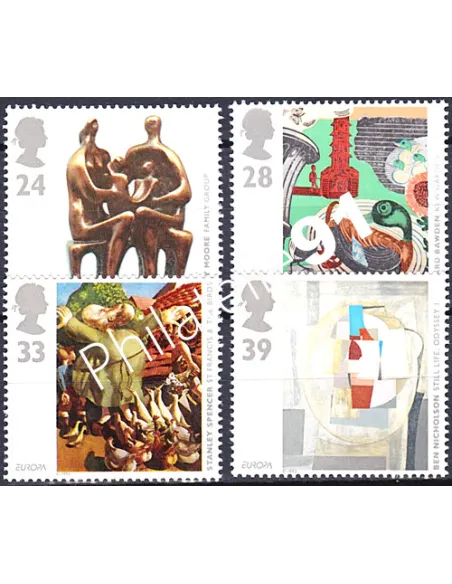 Grande-Bretagne, n° 1674 à 1677, EUROPA 1993, collection timbre Europe