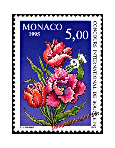 Timbre de MONACO n° 1981 - 27ème concours international de bouquets - Tulipe
