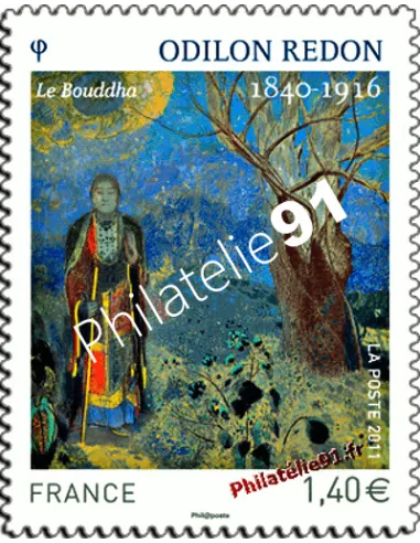 Timbre de France n° 4542 - "Le Bouddha" d'Odilon Redon