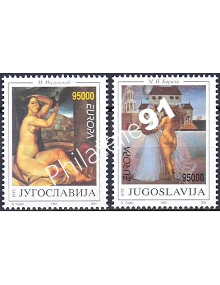 Yougoslavie, n° 2461 à 2462, EUROPA 1993, collection timbre Europe