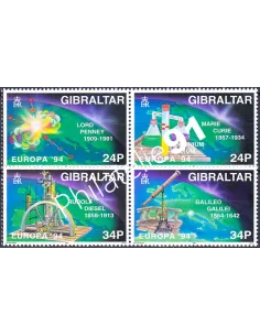 Timbres de Gibraltar n° 692 à 695, EUROPA 1994, collection Europe