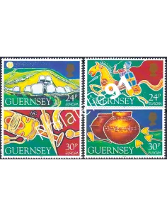 Guernesey, n° 643 à 646, EUROPA 1994, collection timbre Europe
