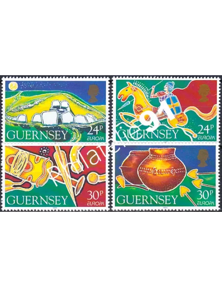 Guernesey, n° 643 à 646, EUROPA 1994, collection timbre Europe