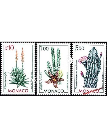 Timbres de MONACO n° 2057 à 2059 - Flore du jardin exotique