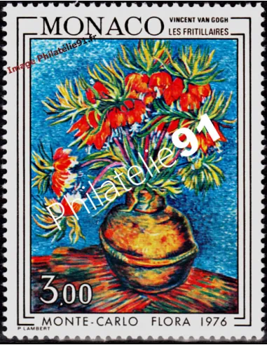 Timbre de MONACO n° 1056 - Floralies internationales - Van Gogh