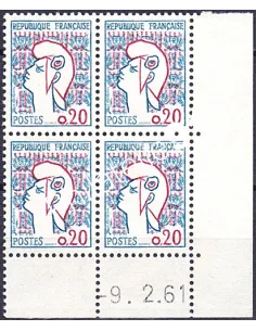 Coin daté sur Timbre n° 1282, Collection timbres France