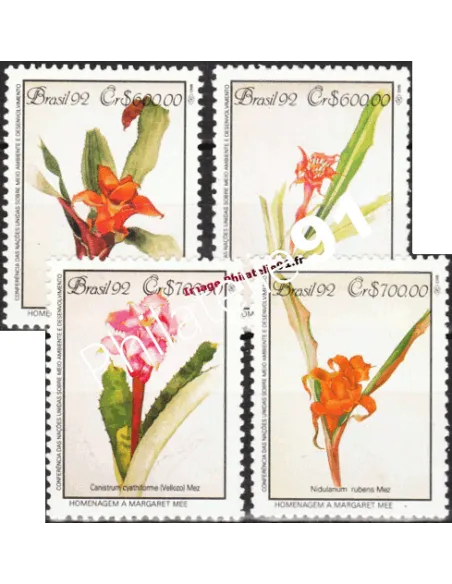 Timbres du Brésil - n° 2078 à 2081 - Thématique: Flore