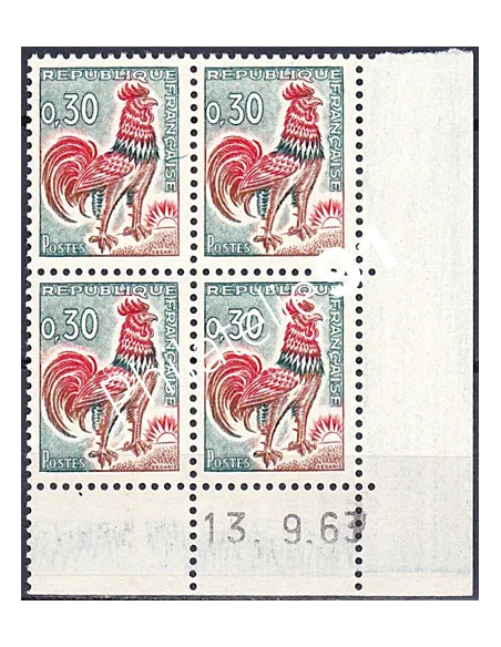 Coin daté sur Timbre n° 1331A, Collection timbres France