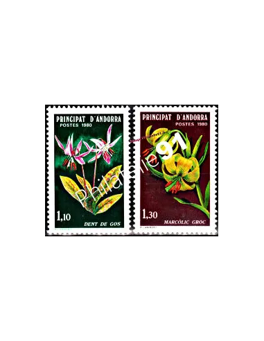 Timbres d'ANDORRE FRANÇAIS n° 286 à 287 -  Thématique : Fleurs