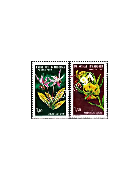 Timbres d'ANDORRE FRANÇAIS n° 286 à 287 -  Thématique : Fleurs