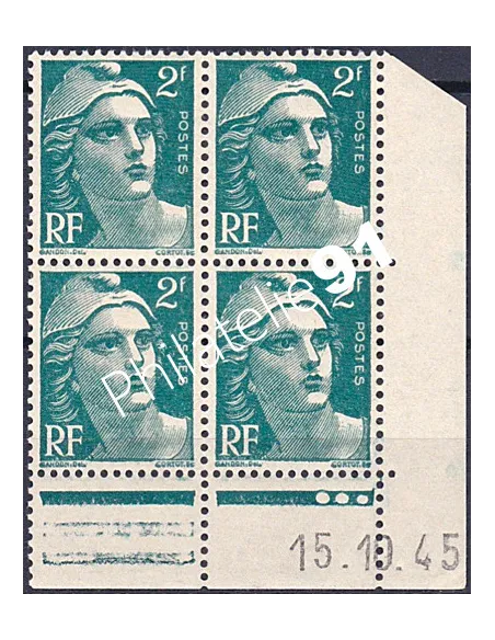 Coin daté sur Timbre n° 713, Collection timbres France