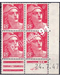 Coin daté sur Timbre n° 721A, Collection timbres France