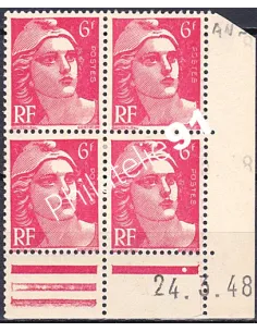 Coin daté sur Timbre n° 721A, Collection timbres France