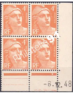 Coin daté sur Timbre n° 808, Collection timbres France