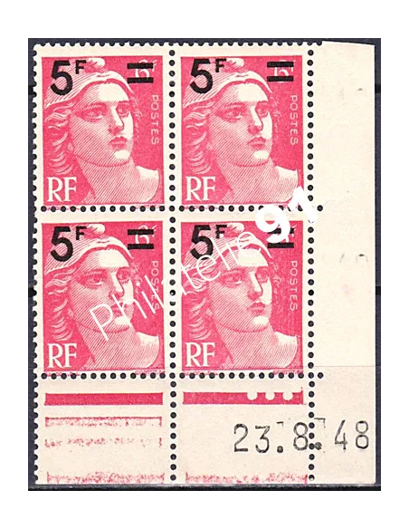Coin daté sur Timbre n° 827, Collection timbres France