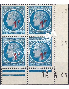 Coin daté sur Timbre n° 791, Collection timbres France