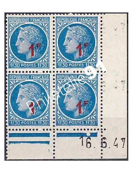 Coin daté sur Timbre n° 791, Collection timbres France