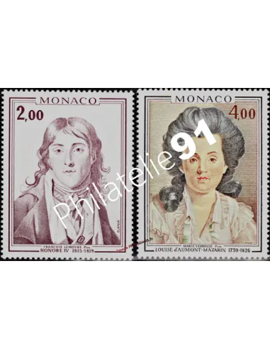 MONACO - n° 1065 à 1066 ** - Prince, princesse Monaco. Tableau