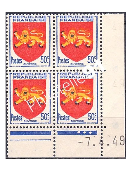 Coin daté sur Timbre n° 835, Collection timbres France
