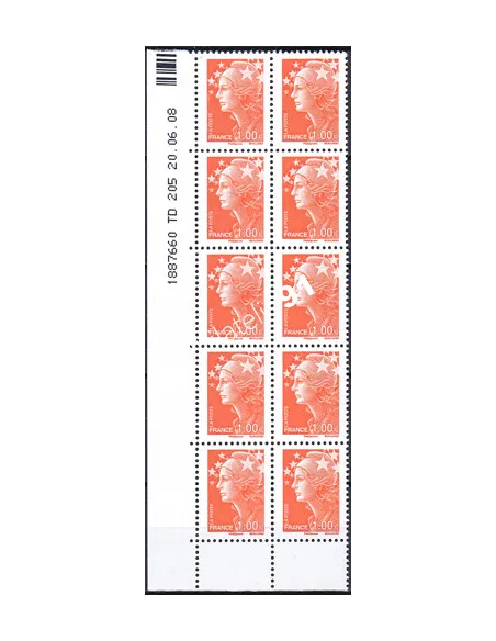 Coin daté sur Timbre n° 4235, Collection timbres France