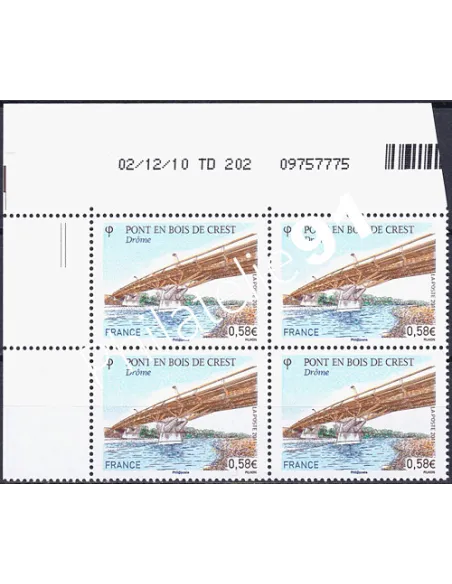 Coin daté sur Timbre n° 4544, Collection timbres France