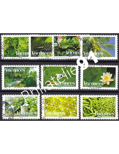 Adhésifs n° 165 à 174, collection timbres France