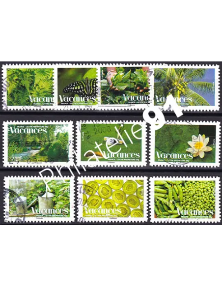 Adhésifs n° 165 à 174, collection timbres France