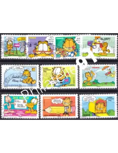 Adhésifs n° 194 à 203, collection timbres France