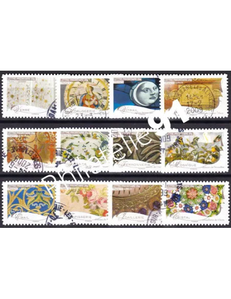 Adhésifs n° 253 à 264, collection timbres France