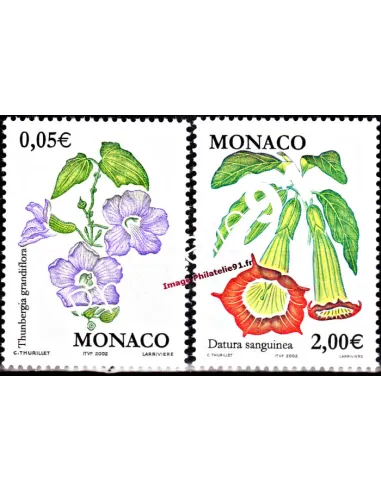 Timbres de Monaco n° 2321 à 2322 - Thématique : fleurs