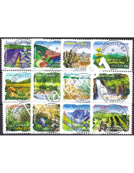 Adhésifs n° 303 à 314, collection timbres France