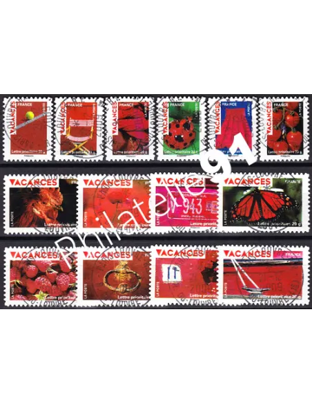 Adhésifs n° 315 à 328, collection timbres France