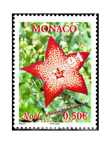 Timbre de Monaco n° 2368 - Thématique : Fleurs - Noël