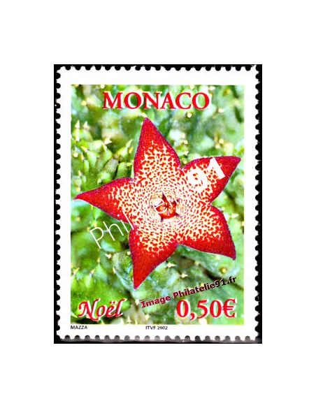 Timbre de Monaco n° 2368 - Thématique : Fleurs - Noël