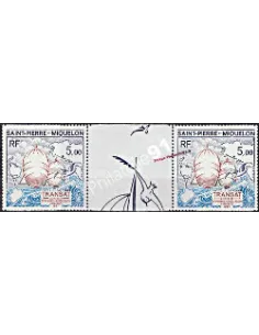 Timbre de ST PIERRE ET MIQUELON n° 477A, voiliers, timbres des DOM TOM