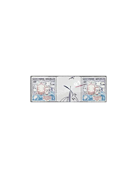 Timbre de ST PIERRE ET MIQUELON n° 477A, voiliers, timbres des DOM TOM