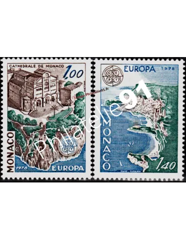MONACO - n° 1139 à 1140 - EUROPA - 1977 - Monuments