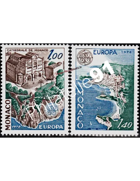 MONACO - n° 1139 à 1140 - EUROPA - 1977 - Monuments