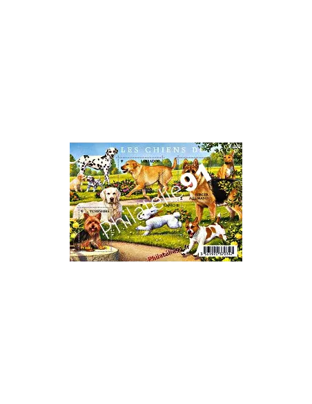 Timbres de France n° 4546 à 4548 + n° 4545 - F4545 - Chiens de race - Série "Nature" (XXV)