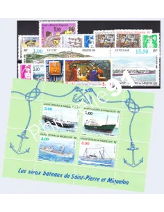 Année complète 1996 de Saint-Pierre-et-Miquelon, collection timbres Dom-Tom