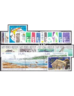 Année complète 1997 de Saint-Pierre-et-Miquelon, collection timbres Dom-Tom
