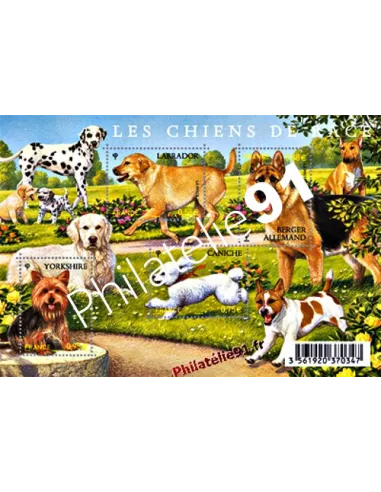Timbres de France n° 4546 à 4548 + n° 4545 - F4545 - Chiens de race - Série "Nature" (XXV)
